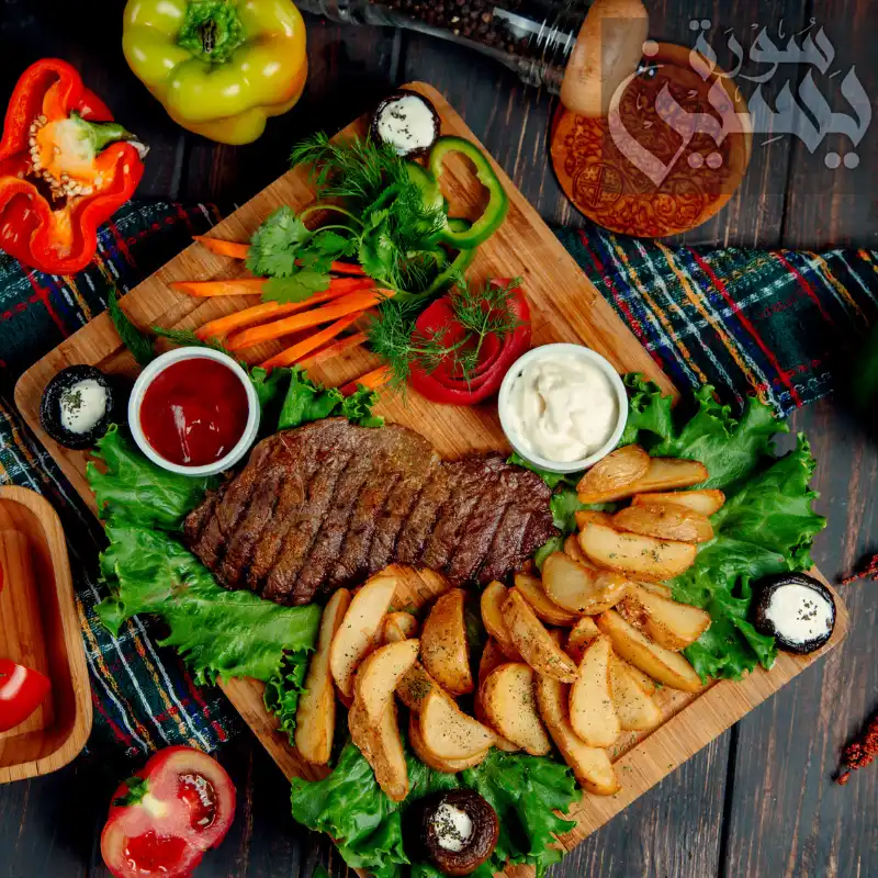 Dua -e -Ganjul Arsh(دعا گنج العرش) 3 An image of roasted meat, alongwith salads ,placed in s serving plate